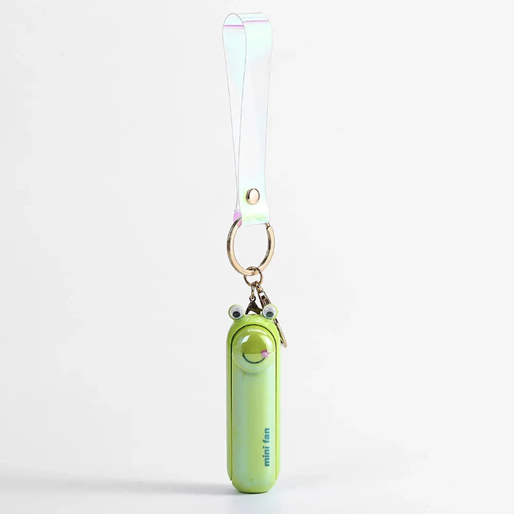 Cute Hidden Blade Cooling Fan - Portable USB Charging & Foldable | Handheld/Desk Dual Use with Rope
